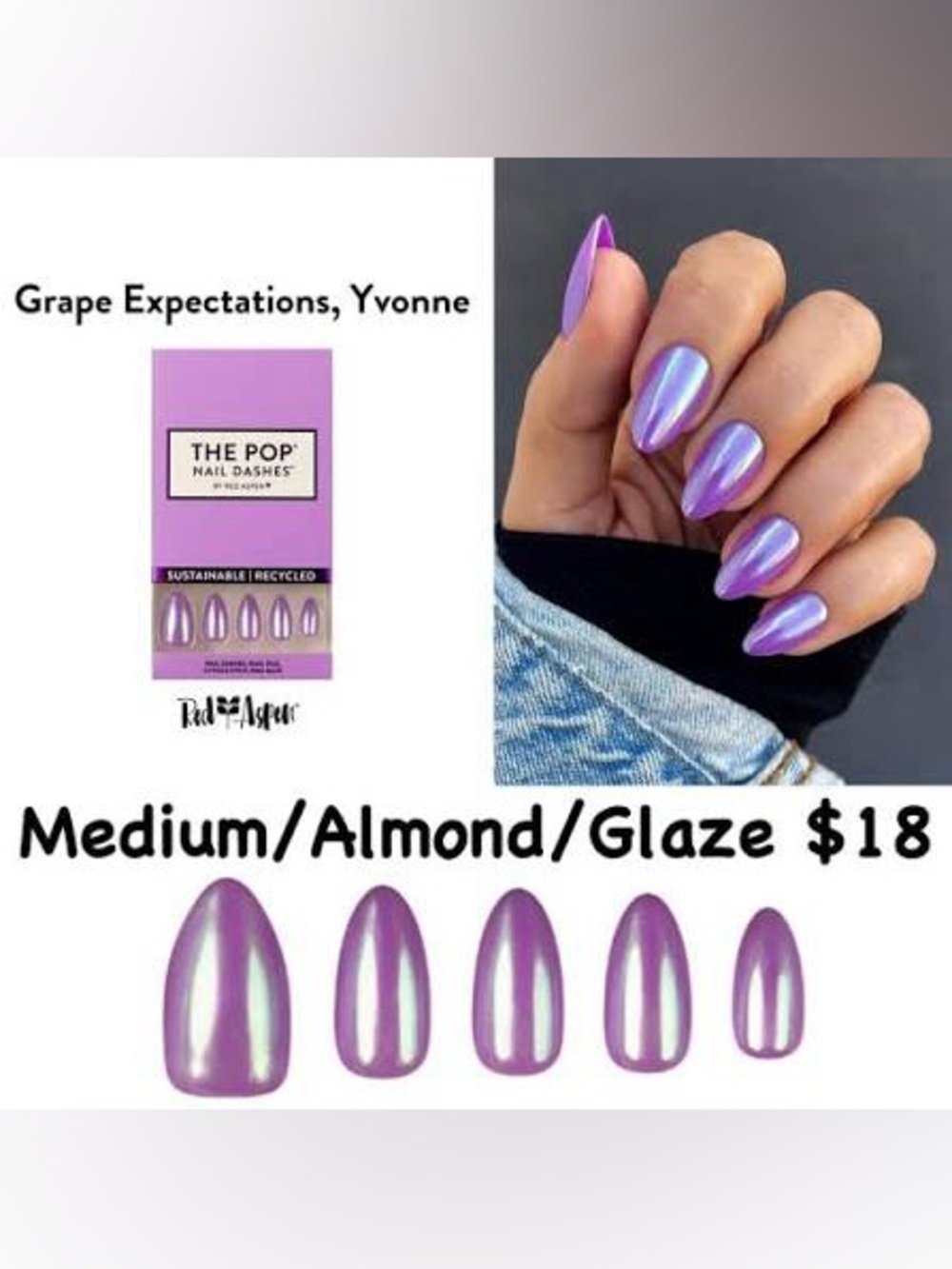The Pop Nail Dashes Press-On Nails — Grape Expectations